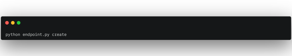 create python endpoint